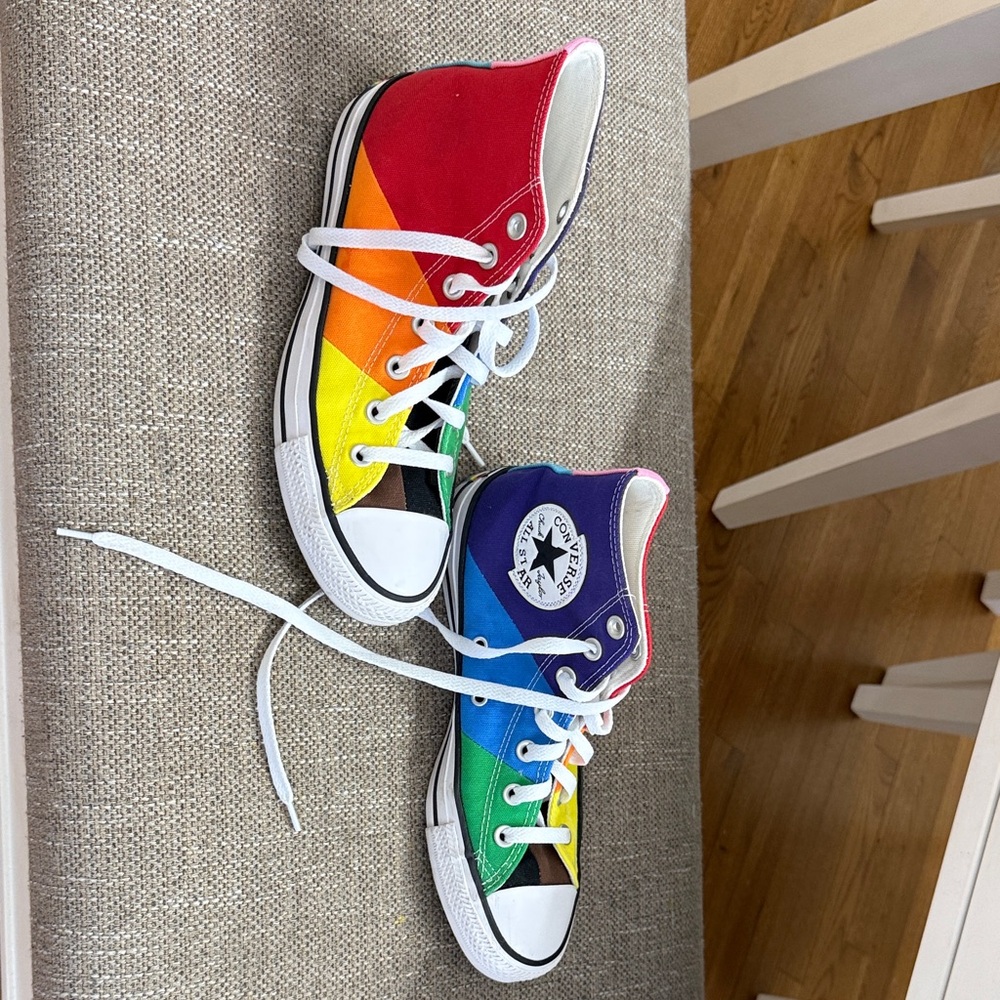 Converse limited edition women’s colorful pride high top sneaker. - Picture 3 of 3